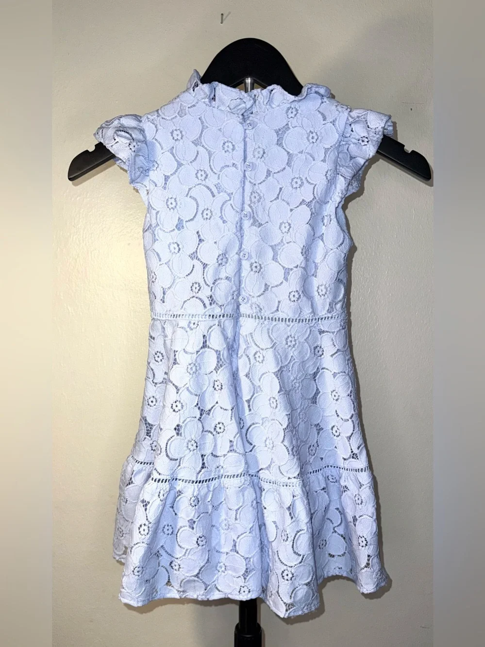 Janie and Jack Girls Floral Lace Ruffle Dress, size 5